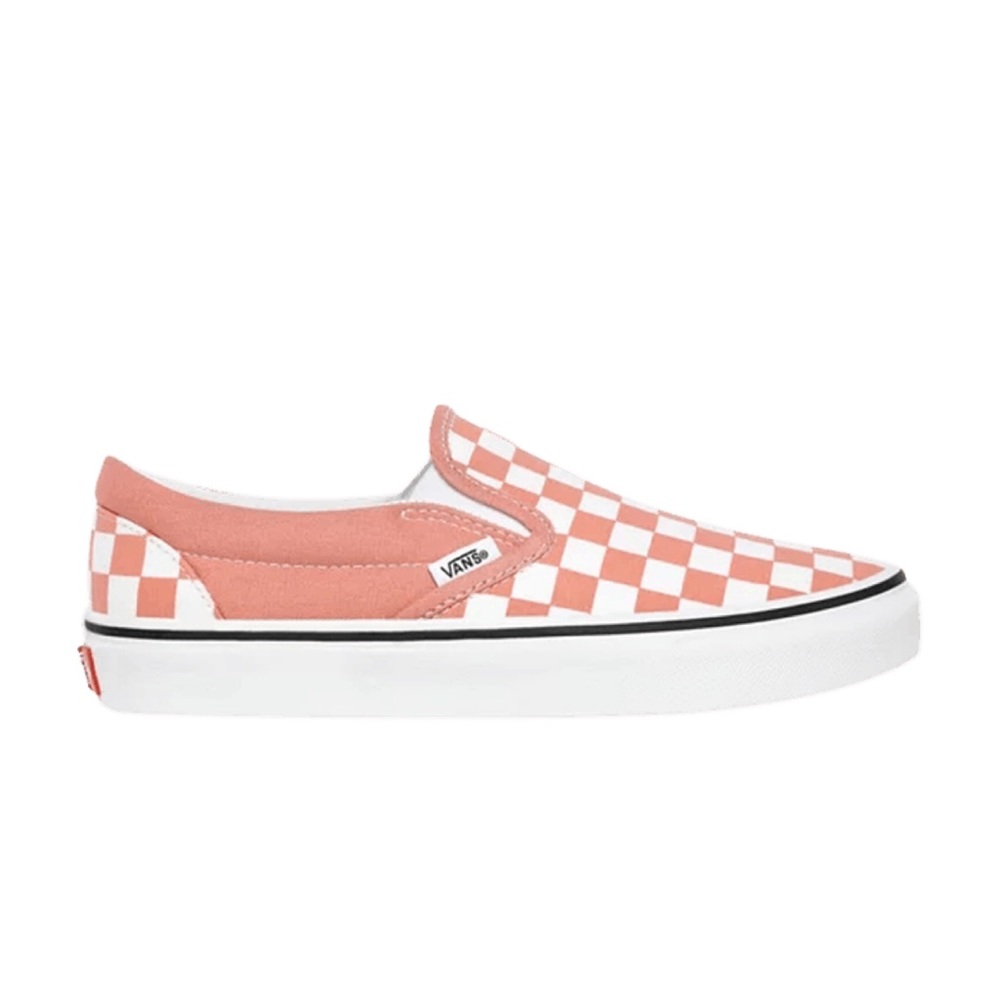 Vans Classic Slip On Rose Dawn Checkerboard/True White Mens - Picture 2 of 16